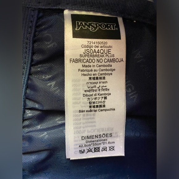 Vintage Jansport Classic Galaxy Backpack Large Student Bag Blue Y2K Backpack - Picture 12 of 14